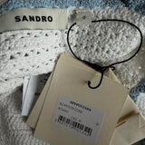 Sandro Women's White Knit Skirt And Top Set Size 0 XS 6 SFPPU02284