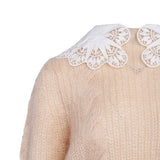 Sandro Women's Beige Knit Mohair Blend Sweater Size 34FR 6UK 2US SFPPU01247