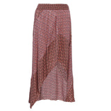 Maje Women's Pink Floral Viscose Asymmetric Skirt Size 36 FR 8 UK 4US MFPJU00886