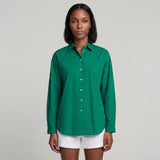 Maje Women's Green Long Sleeve Cotton Shirt Size 40 FR 12 UK 8 US MFPCM00313