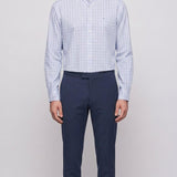 Sandro Men's Blue Elastic Waist Wool Blend Trousers Size 40 FR 32 US SHPPA01031