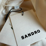 Sandro Paris Men's Ecru Short Sleeve 100% Cotton Polo Shirt Size XS SHPTS01242