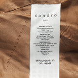 Sandro Women's Brown Faux Fur Hooded Coat Size 36 FR 8 UK 4 US SFPOU00196