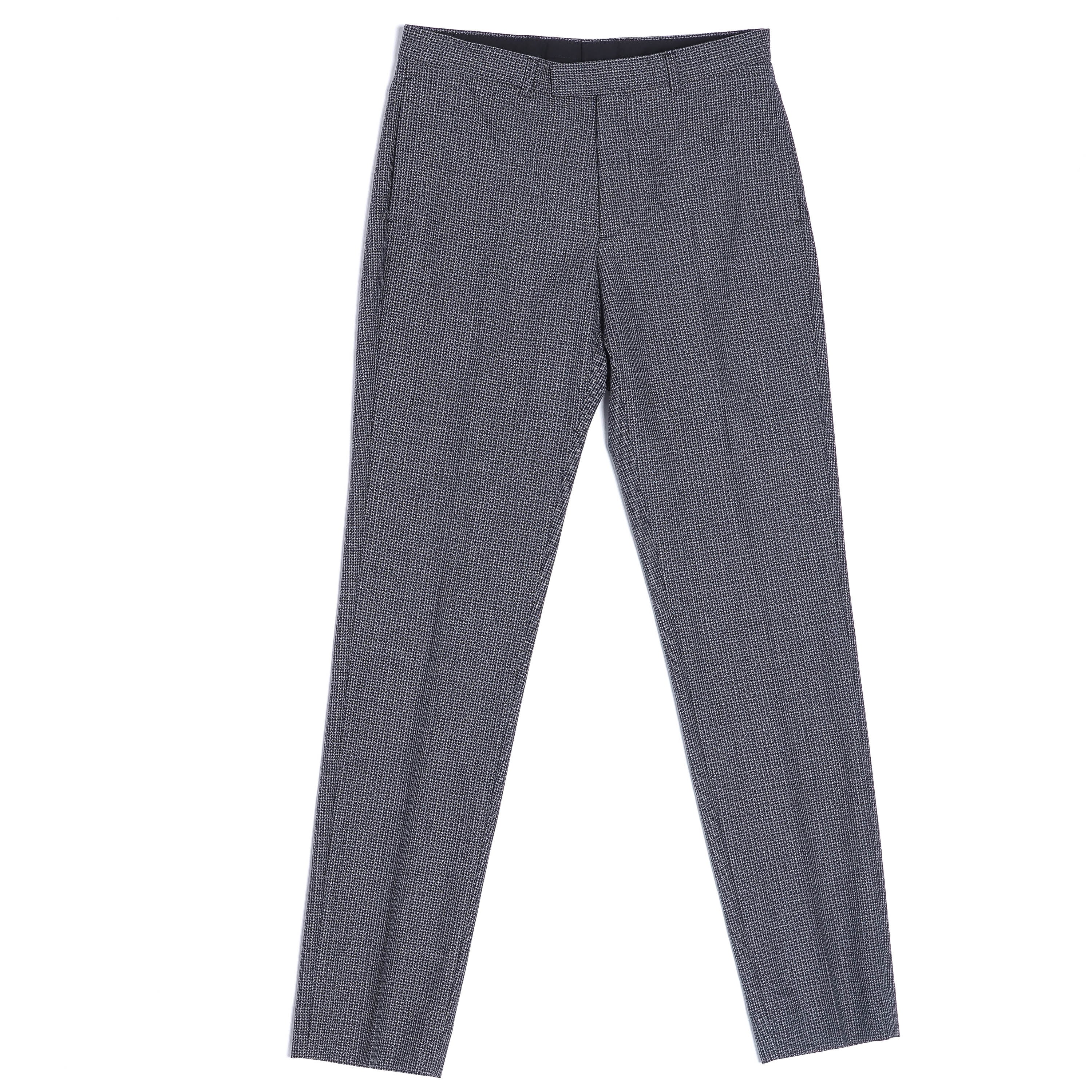 Sandro Men's Grey Houndstooth 100% Wool Trousers Size 38 FR 30 US SHPPA00919