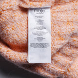 Maje Damenpullover aus Mohairmischung, orange, gestrickt, Größe 36 (FR), 8 (UK), 4 (US), Artikelnummer MFPPU00461