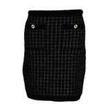 Sandro Paris Kurzer Rock aus schwarzer Wollmischung für Damen, Größe 38 M 10 SFPJU00994