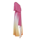 Maje Women's Pink Tie And Die Asymmetric Dress Size 34 FR 6 UK 2 US MFPRO02375