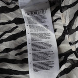 Maje Asymmetrisches Damenkleid mit weißem Zebra-Print, Größe 34 FR, 6 UK, 2 US, MFPRO00720
