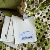Sandro Women's Green Open Knit Cotton Long Dress Size 38 FR 10 UK 6 US SFPRO03066