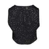Maje Women's Black Sequins Wool Blend Tweed Vest Size 40 FR 12 UK 8US MFPVE00427