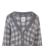 Sandro Women's Grey Knit Mohair Blend Cardigan Size 36 FR 8 UK 4 US SFPCA00718