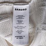 Sandro Women's White Knit Fringe Midi Dress Size 36 FR 8 UK 4 US SFPRO03693