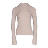 Maje Women's Beige High Neck Wool Blend Sweater Size 40 FR 12 UK 8 US MFPPU00520