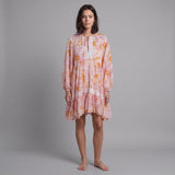 Maje Women's Pink Cotton & Silk Floral Dress Size 38 FR 10 UK 6 US MFPRO02510