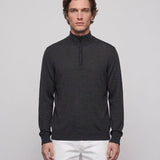 Hackett London Men's Grey Wool Blend Quarter Zip Sweater Size 2XL HM702848