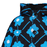 Maje Women's Black Hooded Floral Puffer Jacket Size 36 FR 8 UK 4 US MFPOU00966