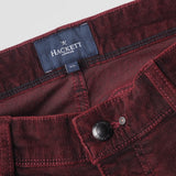 Hackett London Men's Burgundy Corduroy Trousers Size 32L HM212357