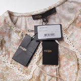 Maje Women's Pink Floral Cotton Blouse Size 40 FR 12 US 8 US MFPCM00266
