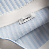 Sandro Paris Women's Blue Knit Short Striped Skirt Size 34 XS 6 SFPJU01134