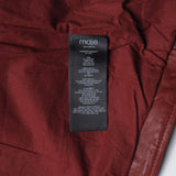 Maje Women's Burgundy Belted Lamb Leather Jacket Size 36 S 8 H17BIXENTE
