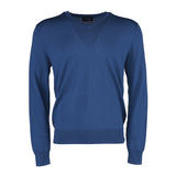 Hackett London Men's Blue Knit V-Neck Wool & Silk Sweater Size M HM702835