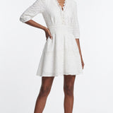 Sandro Women's Ecru Broderie Anglaise Dress Size 36 FR 8 UK 4 US SFPRO02192