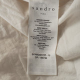 Sandro Women's White Floral Short Dress Size 40 FR 12 UK 8 US SFPRO01727