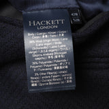 Hackett London Men's Navy Herringbone Knit Wool Blend Jacket Size 42 R HM443026