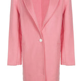 Sandro Women's Pink Wool Midi Coat Size 38 FR 10 UK 6 US M9613E