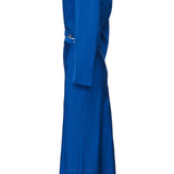 Sandro Paris Women's Blue Satin Cut Out Long Dress Size 34 XS 6 SFPRO03509