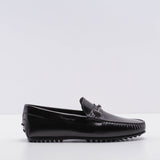 Tod's Men's Black Doppia T Fine City Gommino Moccasins Size 41 EU 7.5 UK 9 US