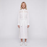 Sandro Women's White Long Cotton Shirt Dress Size 36 FR 8 UK 4 US SFPRO03706