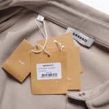 Sandro Paris Men's Beige Long Sleeve Jersey Shirt Size L SHPCM00935