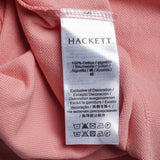 Hackett London Top Polo Shirt Knit Embroidered Logo Pink Size XL HM562688