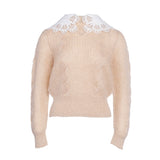 Sandro Women's Beige Knit Mohair Blend Sweater Size 34FR 6UK 2US SFPPU01247