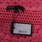 Maje Women's Pink Crochet Knit Short Dress Size 40 FR 12 UK 8 US MFPRO02497