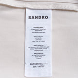 Sandro Paris Men's Ecru Short Sleeve Viscose Blend Shirt Size S SHPCM01032