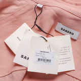 Sandro Paris Men's Pink Viscose Linen Short Sleeve Shirt Size S SHPCM00880