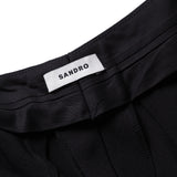 Sandro Women's Black Wide Leg Cropped Trousers Size 34 FR 6 UK 2 US SFPPA01568