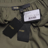 Maje Women's Khaki Belted Cotton Short Dress Size 40 FR 12 UK 8 US MFPRO02193