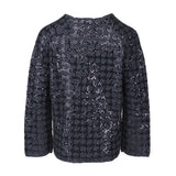 Maje Women's Grey Oversized Sequins Wool Cardigan Size 36 FR 8UK 4US MFPCA00322