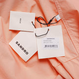 Sandro Women's Pink Long Sleeve Oversized Shirt Size 36 FR 8 UK 4 US SFPCM00621