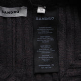 Sandro Women's Brown Ribbed Knit Flared Trousers Size 34 FR 6 UK 2 US SFPPA00995