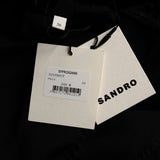 Sandro  Damenkleid – Kurzes Kleid aus geknittertem Samt, Größe 36FR, 8UK, 4US, SFPRO02699