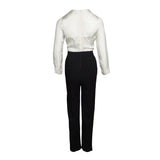 Sandro Paris Women's Black White Pockets Viscose Jumpsuit Size 40 L SFPCO00040