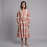 Maje Women's Pink Linen Blend Floral Short Dress Size 40 FR 12 UK 8US MFPRO02516