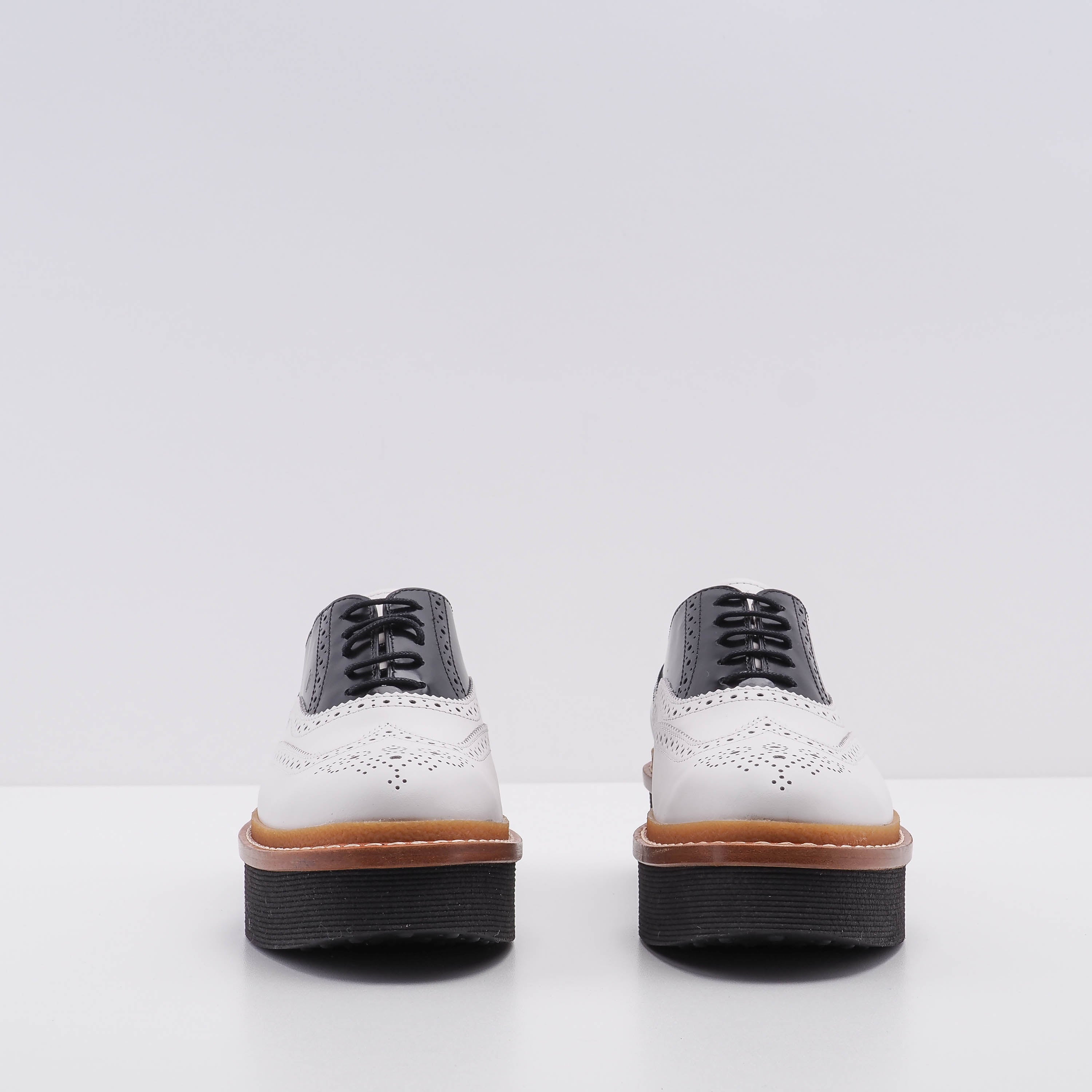 Tod's Women's White Black Gomma T50 Bucature Lace Ups Size 38 EU 5 UK 8 US