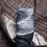 Hackett London Men's Brown Check Silk & Wool Blazer Jacket Size 42 R HM443042