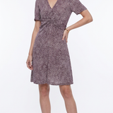 Maje Women's Burgundy Leopard Print Short Dress Size 40 EU 12 UK 8 US 4503208