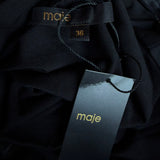 Maje Women's Black Satin Rhinestones Short Dress Size 36 S 8 MFPRO02665